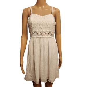 White Crochet and Lace Sundress